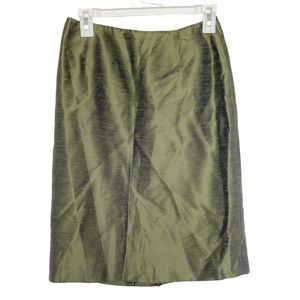 Georgiou Studio Womens Size 6 Skirt Green Metallic Mini Corpcore futuristic